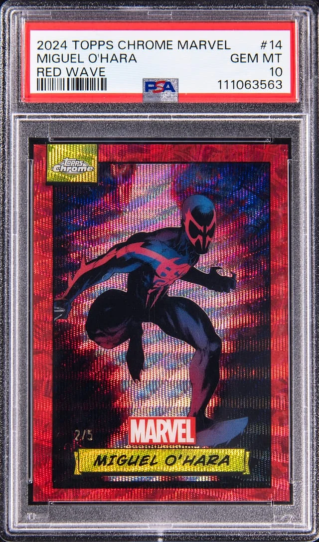 2024 Topps Chrome Miguel O'Hara Marvel Red Wave #14 card image
