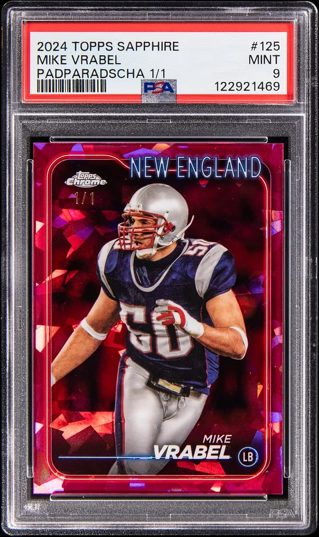 2024 Topps Chrome Mike Vrabel Padparadscha #125 card image