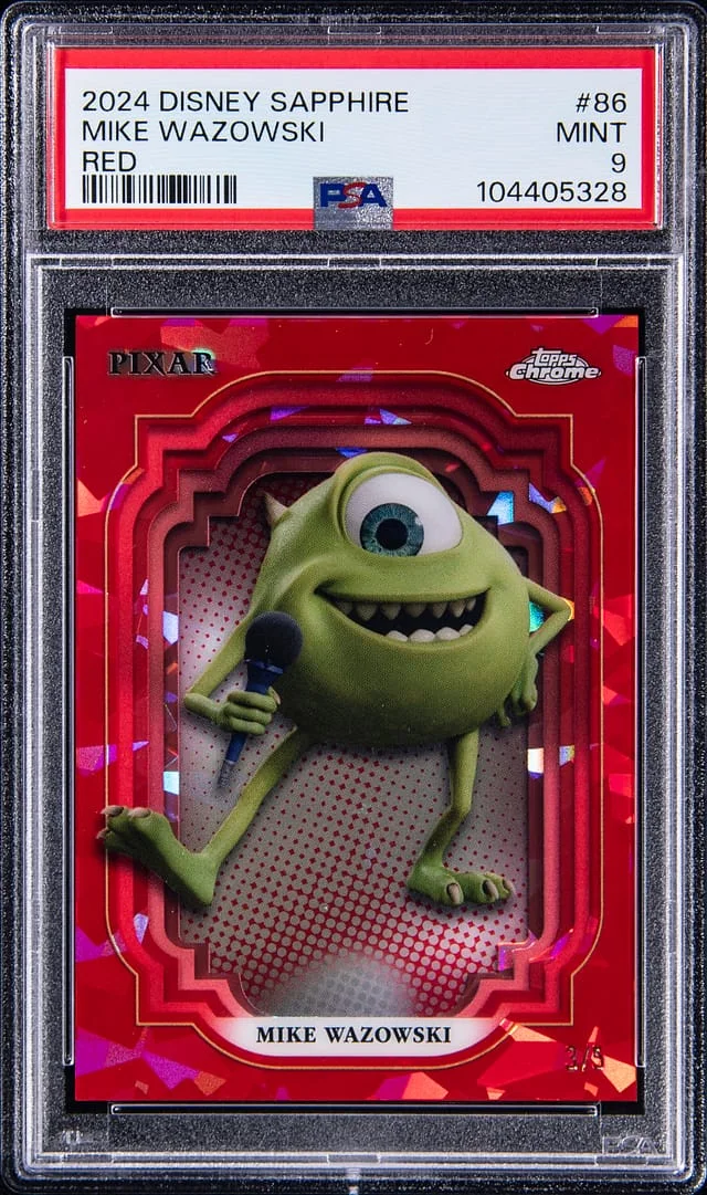 2024 Topps Chrome Mike Wazowski Disney Sapphire Edition Red #86 card image