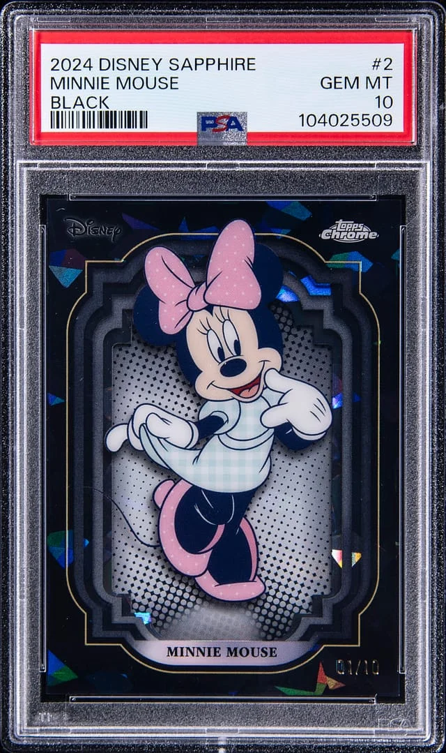 2024 Topps Chrome Minnie Mouse Disney Sapphire Edition Black #2 card image