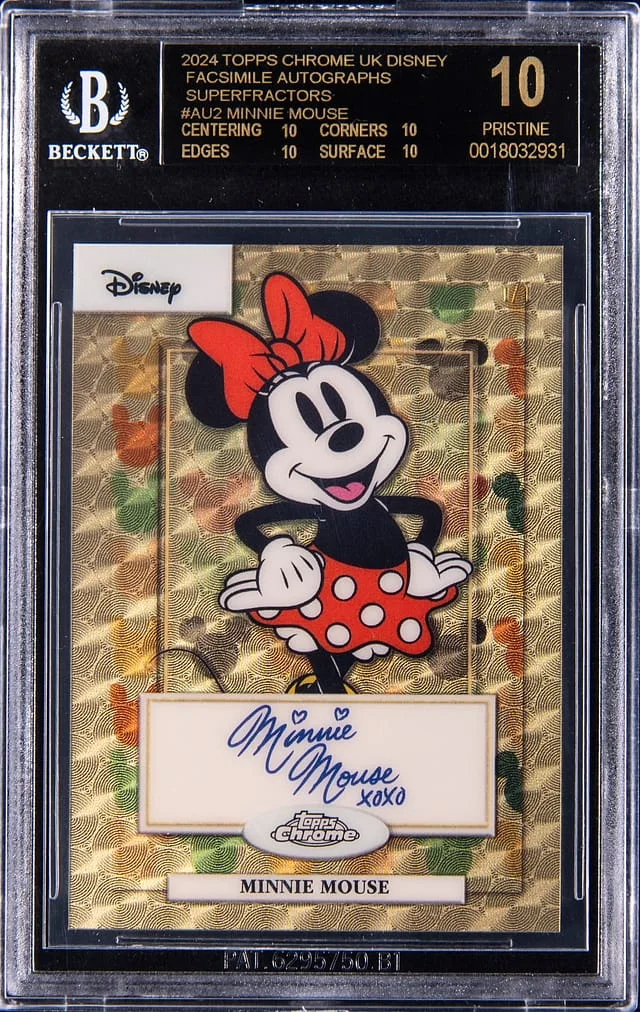 2024 Topps Chrome Minnie Mouse UK Disney Facsimile Autographs SuperFractor #AU-2 card image