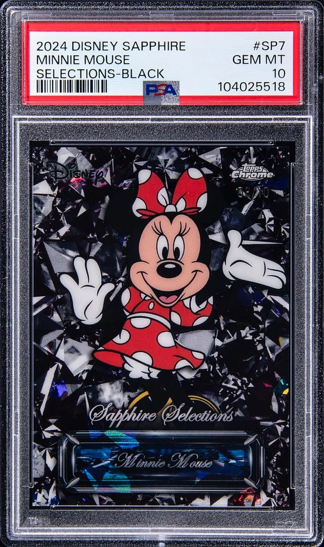 2024 Topps Chrome Minnie Mouse Disney Sapphire Edition Sapphire Selections Black #SP-7 card image