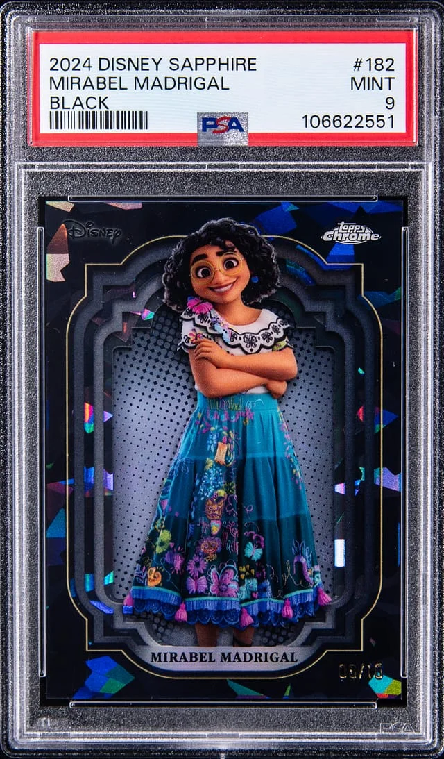 2024 Topps Chrome Mirabel Madrigal Disney Sapphire Black Refractor #182 card image