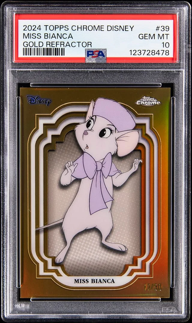 2024 Topps Chrome Miss Bianca Disney Gold Refractor #39 card image