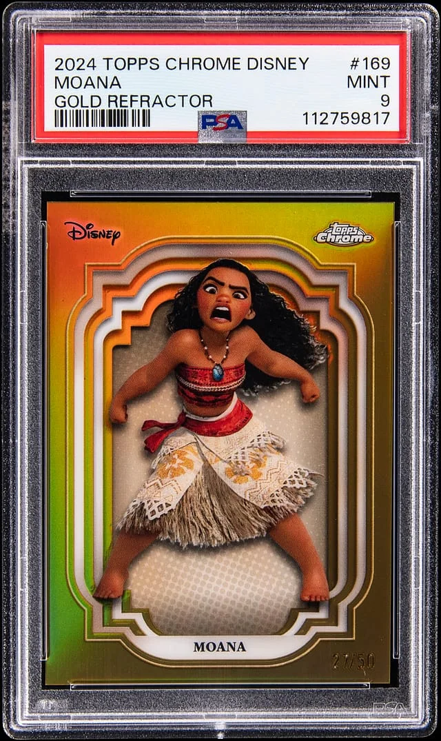 2024 Topps Chrome Moana Disney Gold Refractor #169 card image