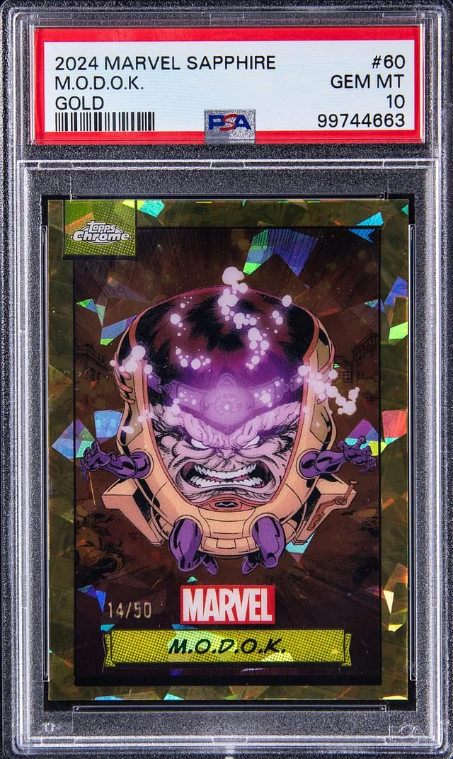 2024 Topps Chrome M.O.D.O.K. Marvel Sapphire Edition Gold #60 card image