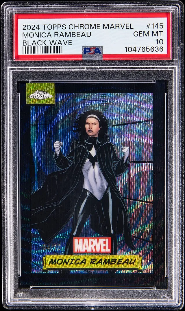 2024 Topps Chrome Monica Rambeau Marvel Black Wave #145 card image