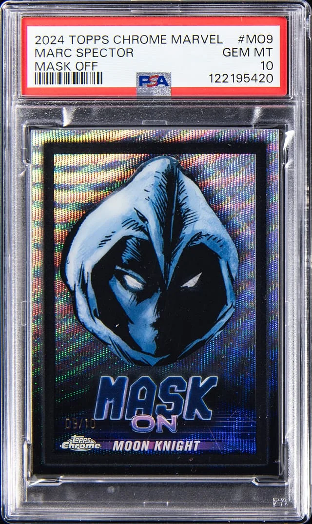 2024 Topps Chrome Moon Knight/Marc Spector Marvel Mask Off #MO9 card image