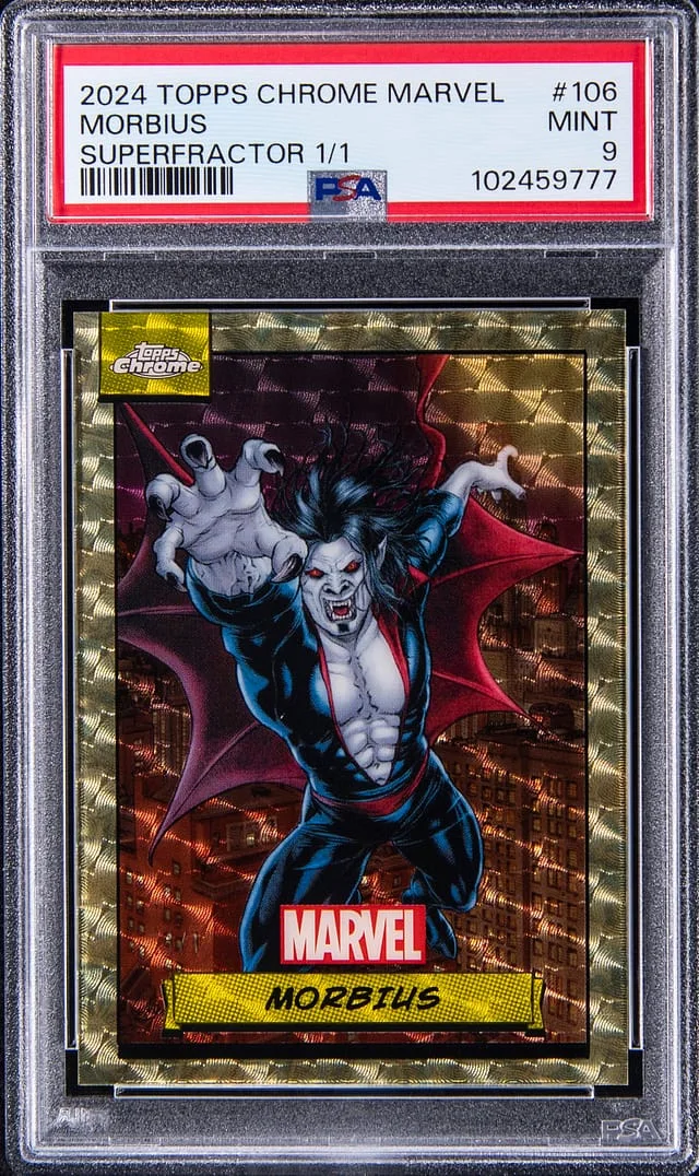 2024 Topps Chrome Morbius Marvel SuperFractor #106 card image