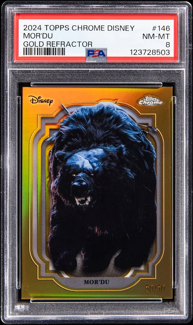 2024 Topps Chrome Mor'du Disney Gold Refractor #146 card image