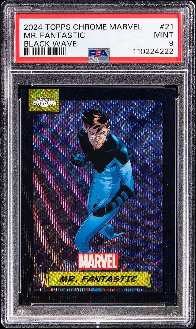 2024 Topps Chrome Mr. Fantastic Marvel Black Wave #21 card image