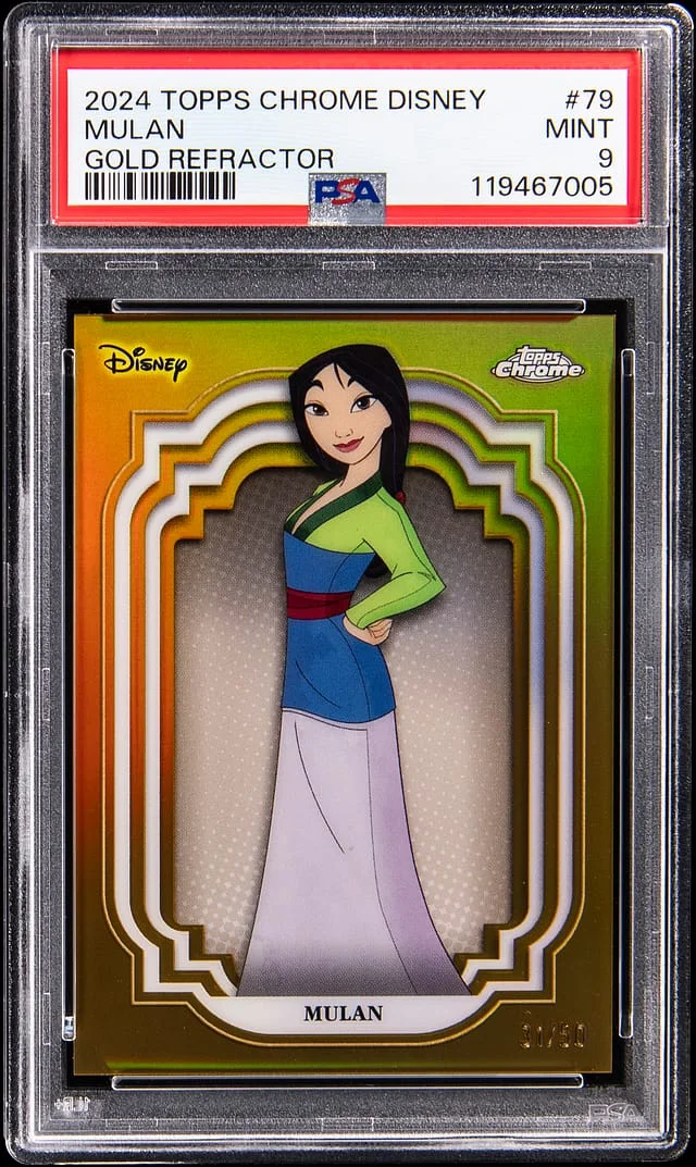 2024 Topps Chrome Mulan Disney Gold Refractor #79 card image