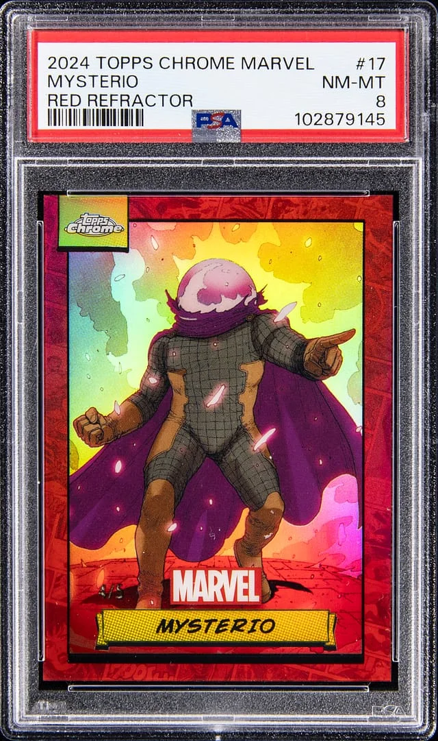 2024 Topps Chrome Mysterio Marvel Red Refractor #17 card image