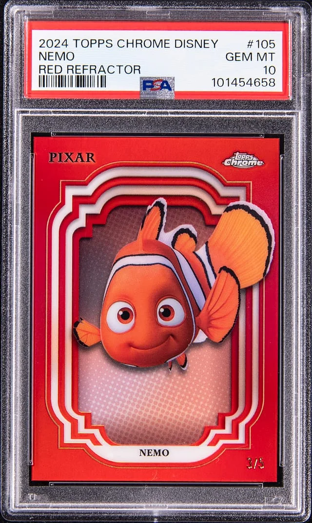 2024 Topps Chrome Nemo Disney Red Refractor #105 card image
