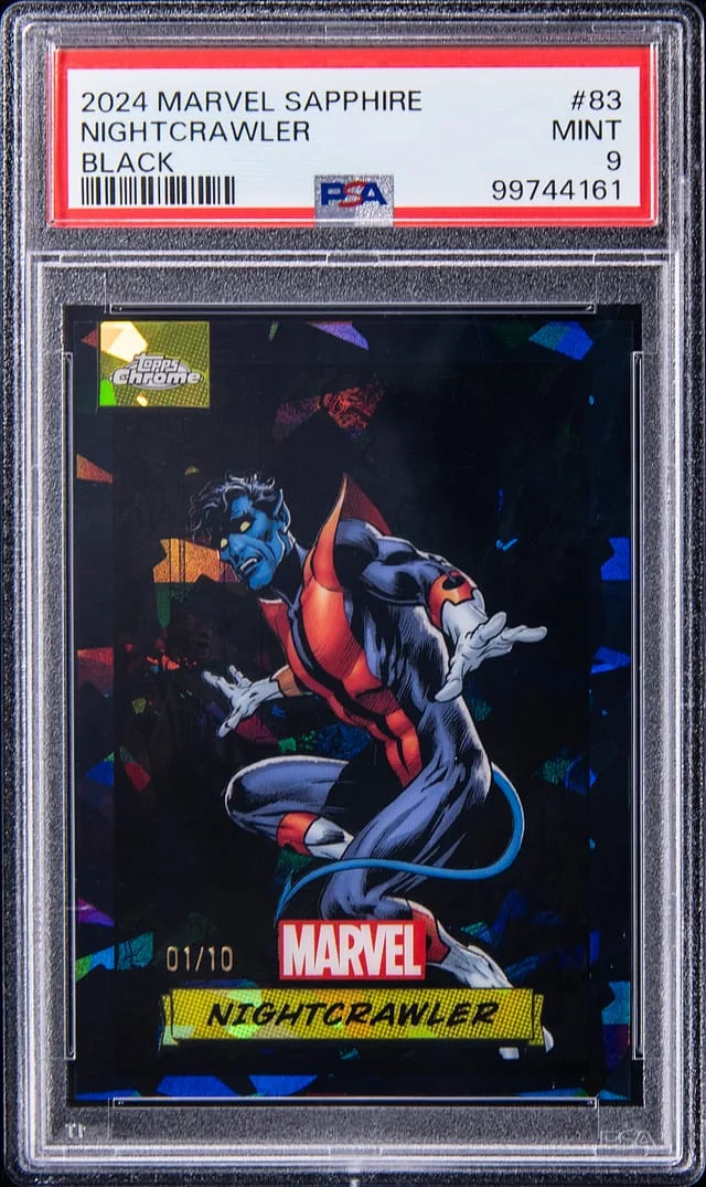 2024 Topps Chrome Nightcrawler Marvel Blue Wave Refractor #83 card image