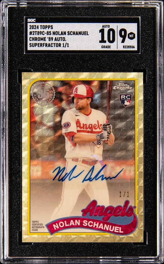 2024 Topps Chrome Nolan Schanuel 89 Autograph SuperFractor #2T89C-85 card image