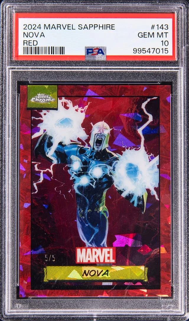 2024 Topps Chrome Nova Marvel Sapphire Edition Red #143 card image