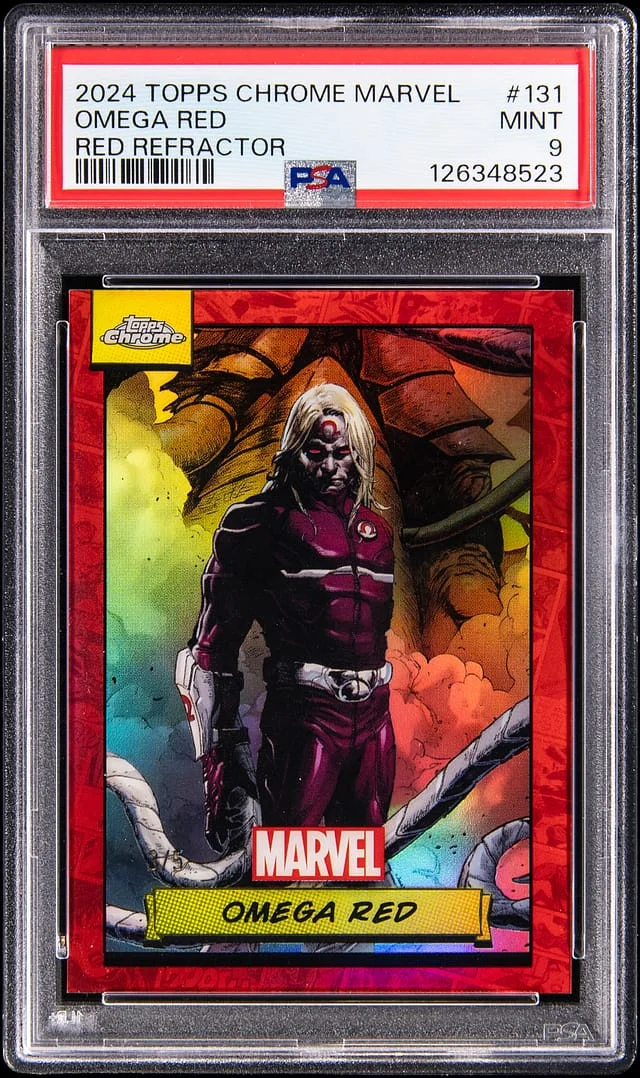 2024 Topps Chrome Omega Marvel Red Refractor #131 card image