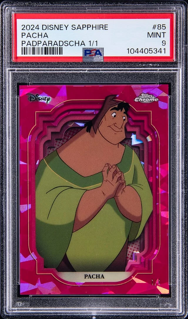 2024 Topps Chrome Pacha Disney Sapphire Padparadscha #85 card image