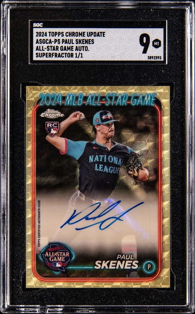 2024 Topps Chrome Paul Skenes All-Star Game Autograph Superfractor #ASGCA-PS card image