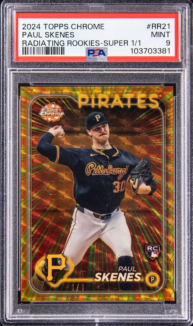 2024 Topps Chrome Paul Skenes Radiating Rookies SuperFractor #RR21 card image