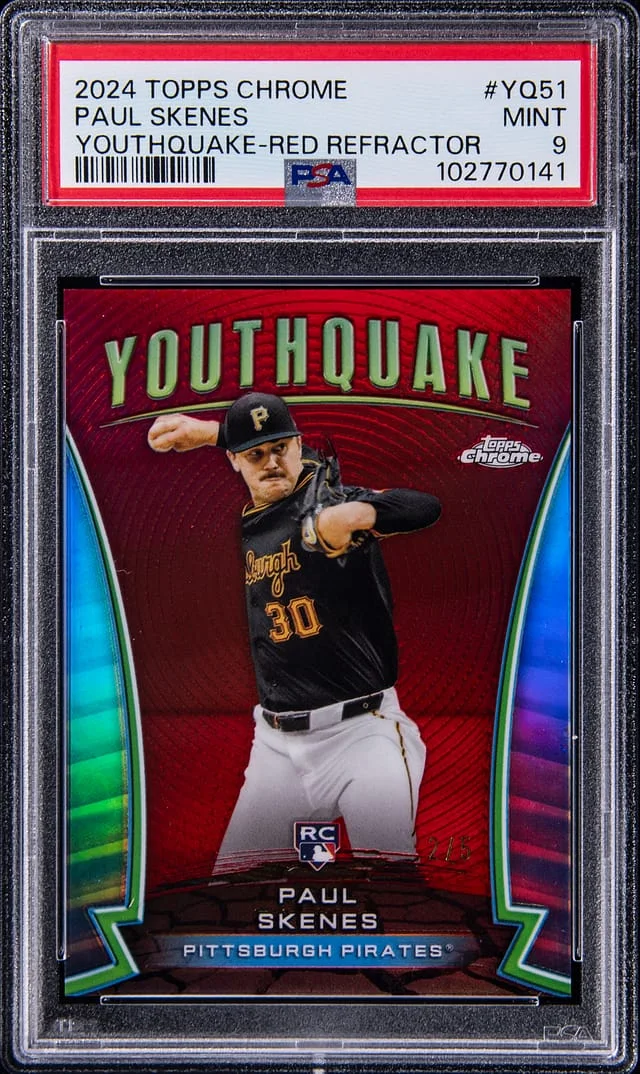2024 Topps Chrome Paul Skenes Youthquake Red Refractor #YQ-51 card image