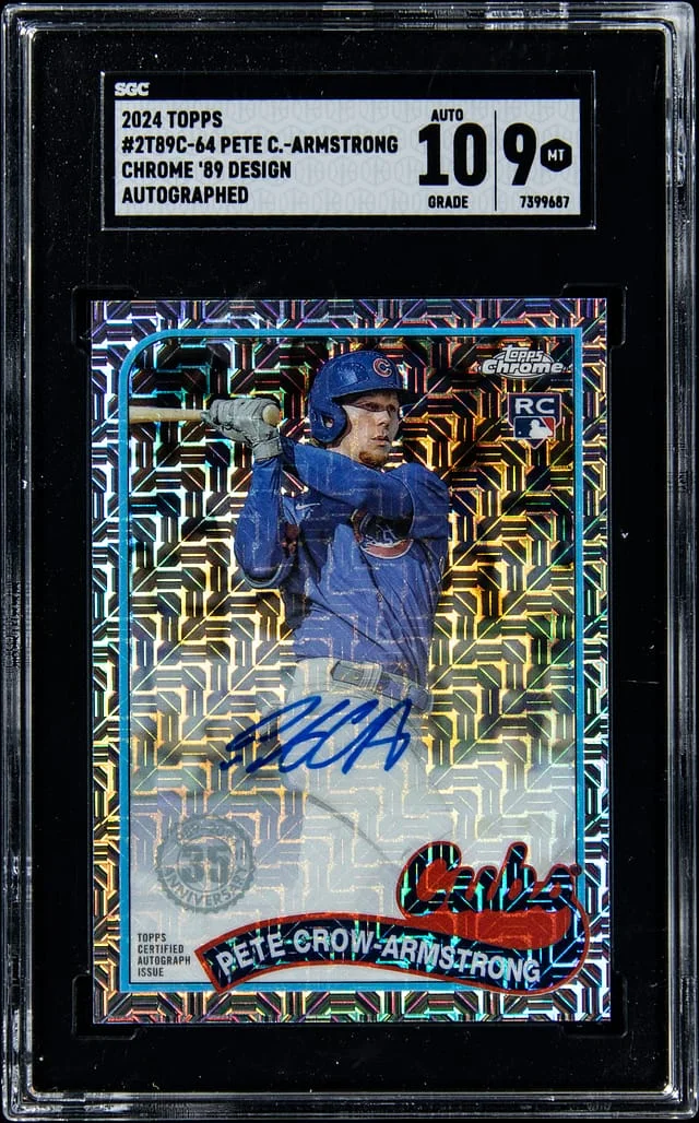 2024 Topps Chrome Pete Crow-Armstrong 89 Design Autographed #2T89C-64 card image
