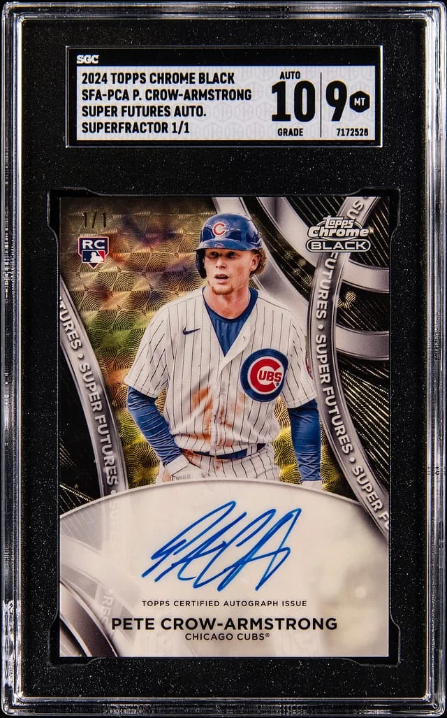 2024 Topps Chrome Pete Crow-Armstrong Super Futures Autographs SuperFractor #SFA-PCA card image