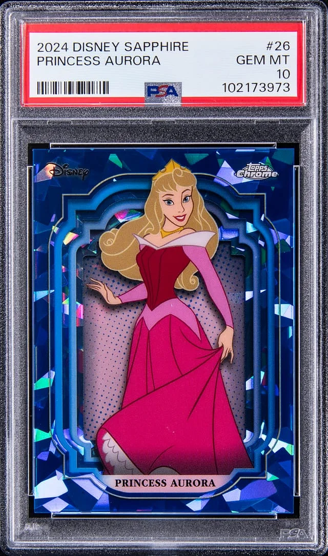 2024 Topps Chrome Princess Aurora Disney Sapphire #28 card image