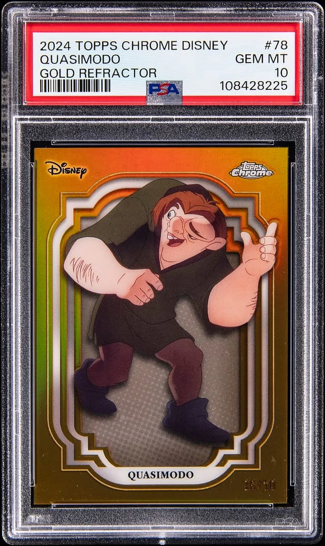2024 Topps Chrome Quasimodo Disney Gold Refractor #78 card image