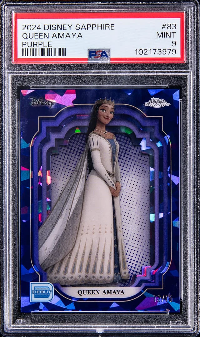 2024 Topps Chrome Queen Amaya Disney Sapphire Purple #83 card image