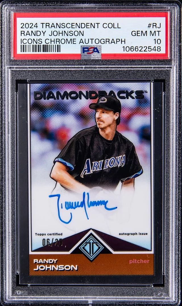 2024 Topps Chrome Randy Johnson Transcendent Collection Icons Autograph #TCBA-RJ card image
