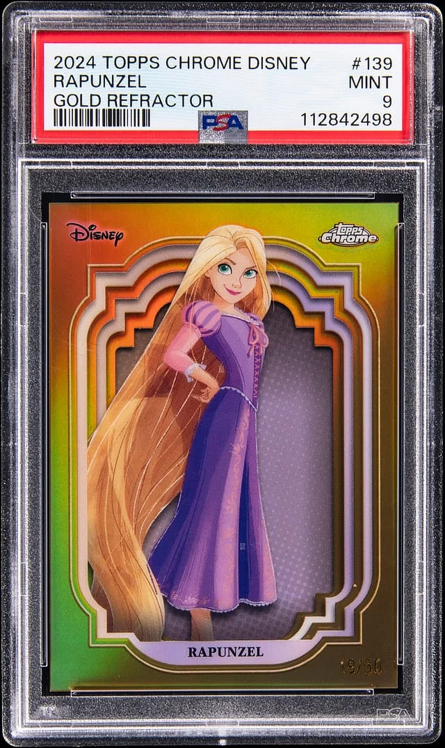 2024 Topps Chrome Rapunzel Disney Gold Refractor #139 card image