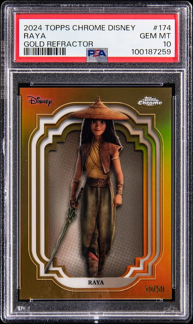 2024 Topps Chrome Raya Disney Gold Refractor #174 card image