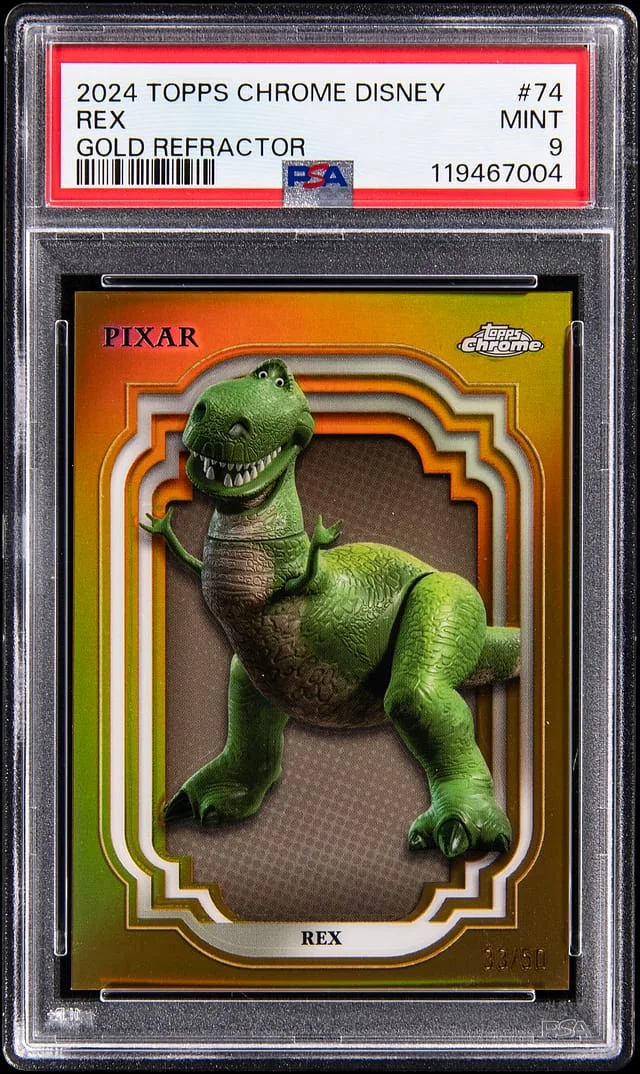 2024 Topps Chrome Rex Disney Gold Refractor #74 card image