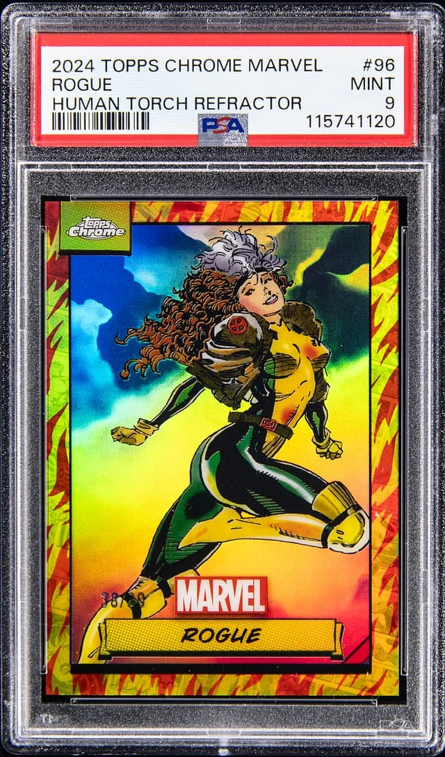 2024 Topps Chrome Rogue Marvel Human Torch Refractor #96 card image