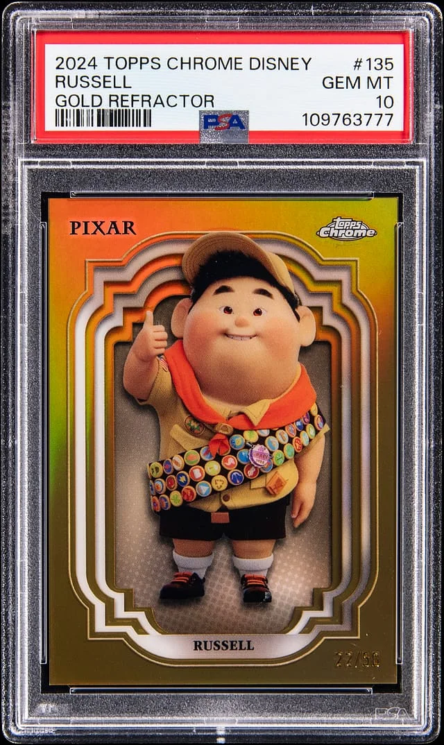 2024 Topps Chrome Russell Disney Gold Refractor #135 card image