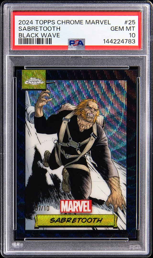 2024 Topps Chrome Sabretooth Marvel Black Wave #25 card image