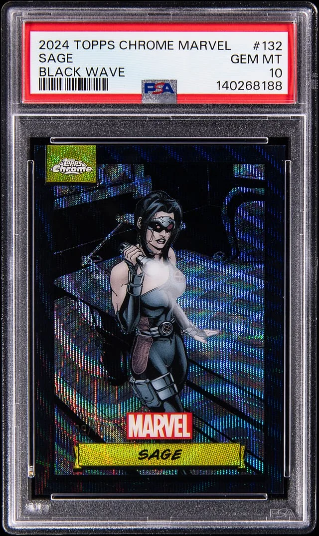 2024 Topps Chrome Sage Marvel Black Wave #132 card image