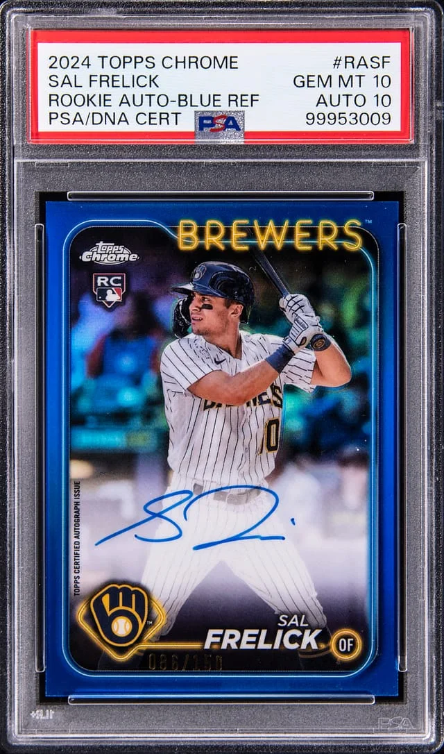 2024 Topps Chrome Sal Frelick Autograph Blue Refractor #RA-SA card image