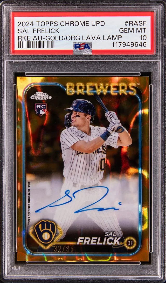 2024 Topps Chrome Sal Frelick Autograph Gold Orange Lava Lamp #RASF card image
