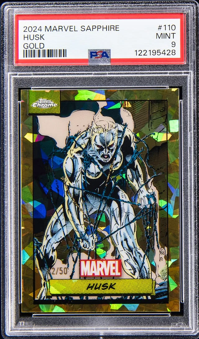 2024 Topps Chrome Sapphire Edition Husk Marvel Gold #110 card image