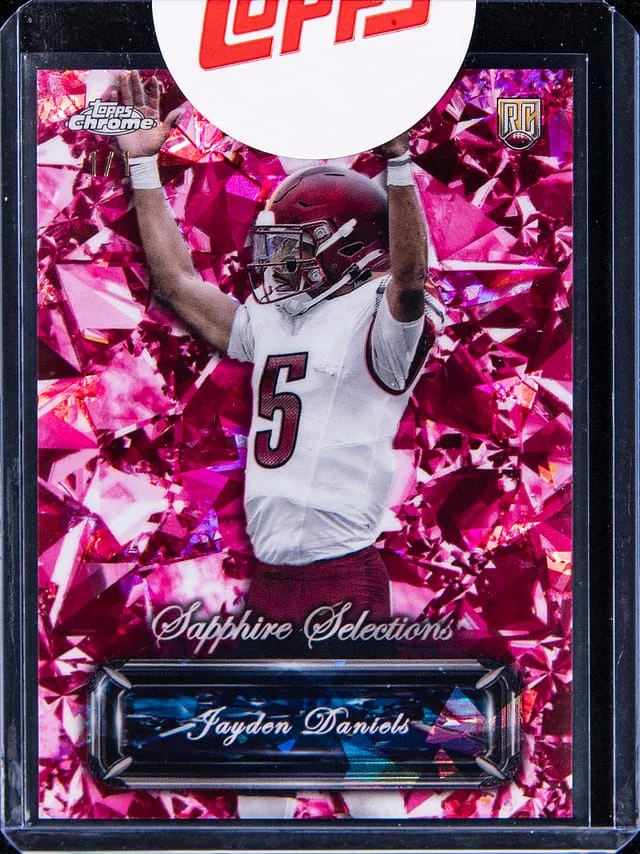 2024 Topps Chrome Sapphire Edition Jayden Daniels - Topps Sealed Sapphire Selections Padparadscha #201 card image