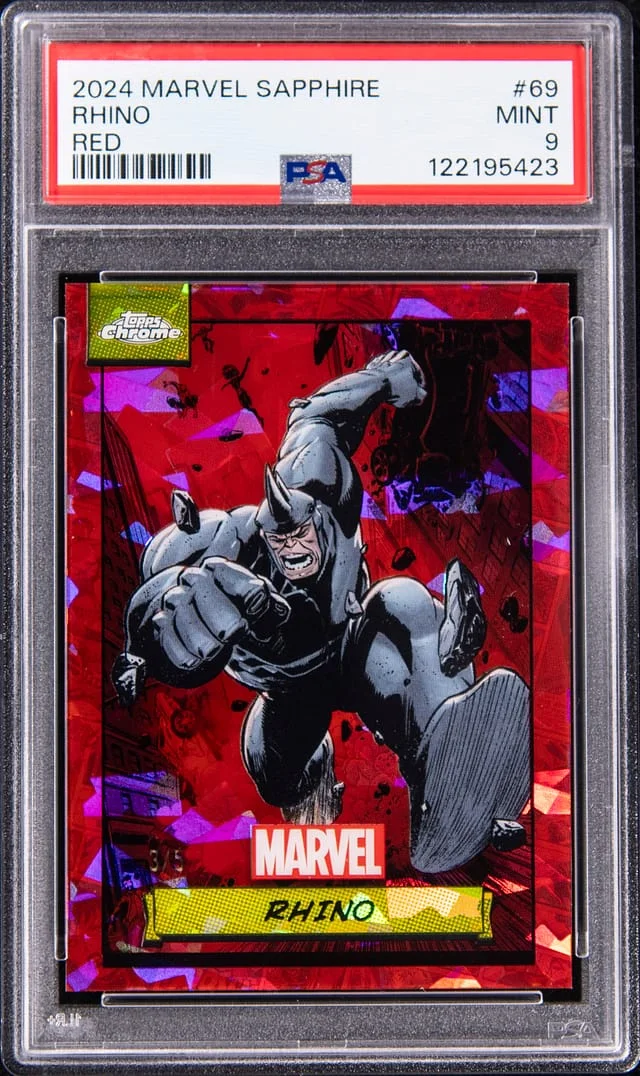 2024 Topps Chrome Sapphire Edition Rhino Marvel Red #69 card image