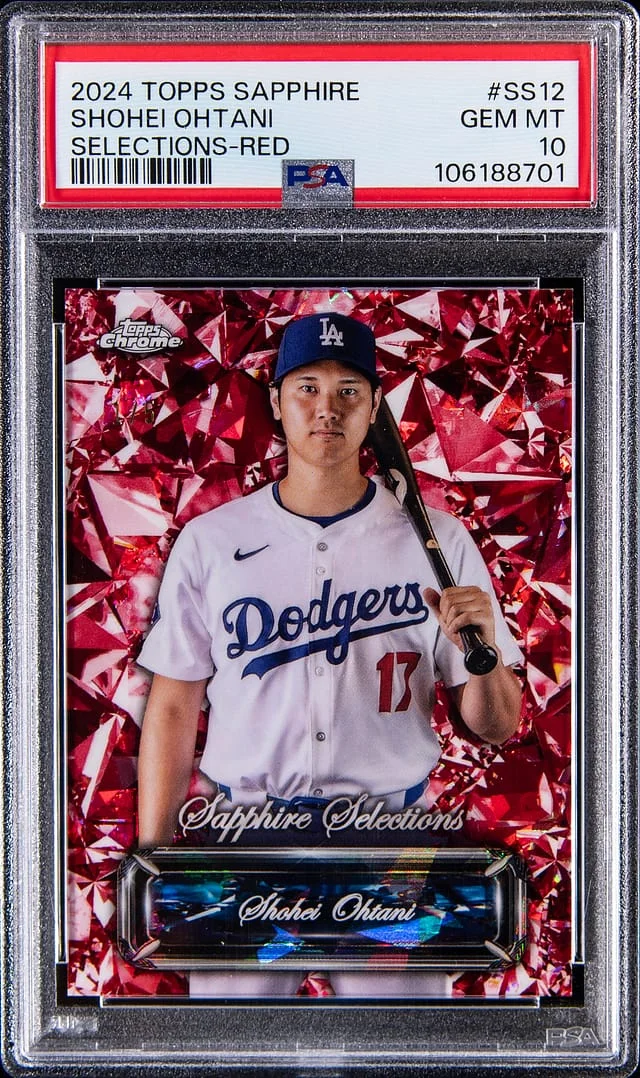 2024 Topps Chrome Sapphire Edition Shohei Ohtani Sapphire Selections Red Refractor #SS-12 card image