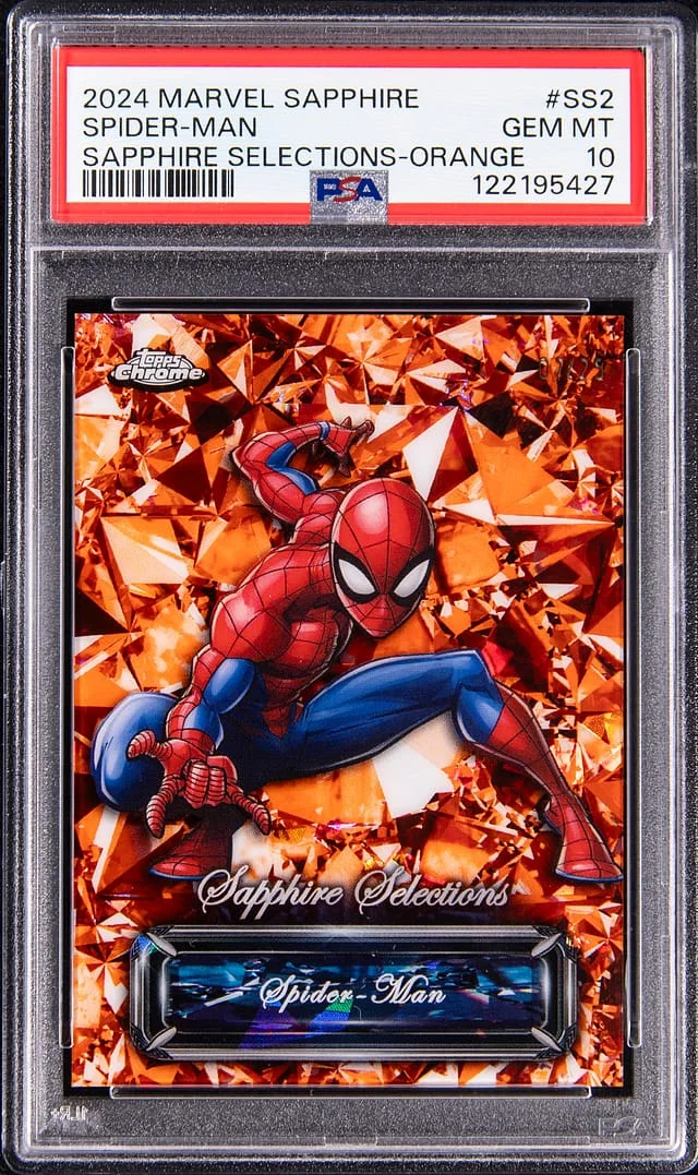 2024 Topps Chrome Sapphire Edition Spider-Man Marvel Sapphire Selections Orange #SS-2 card image