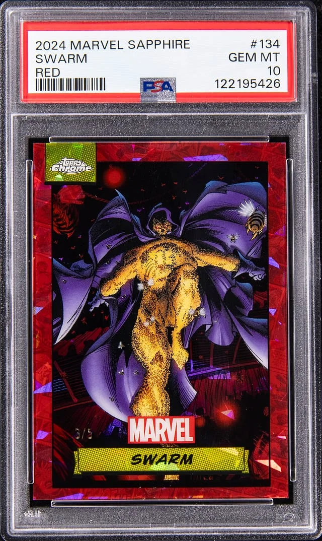 2024 Topps Chrome Sapphire Edition Swarm Marvel Red #134 card image