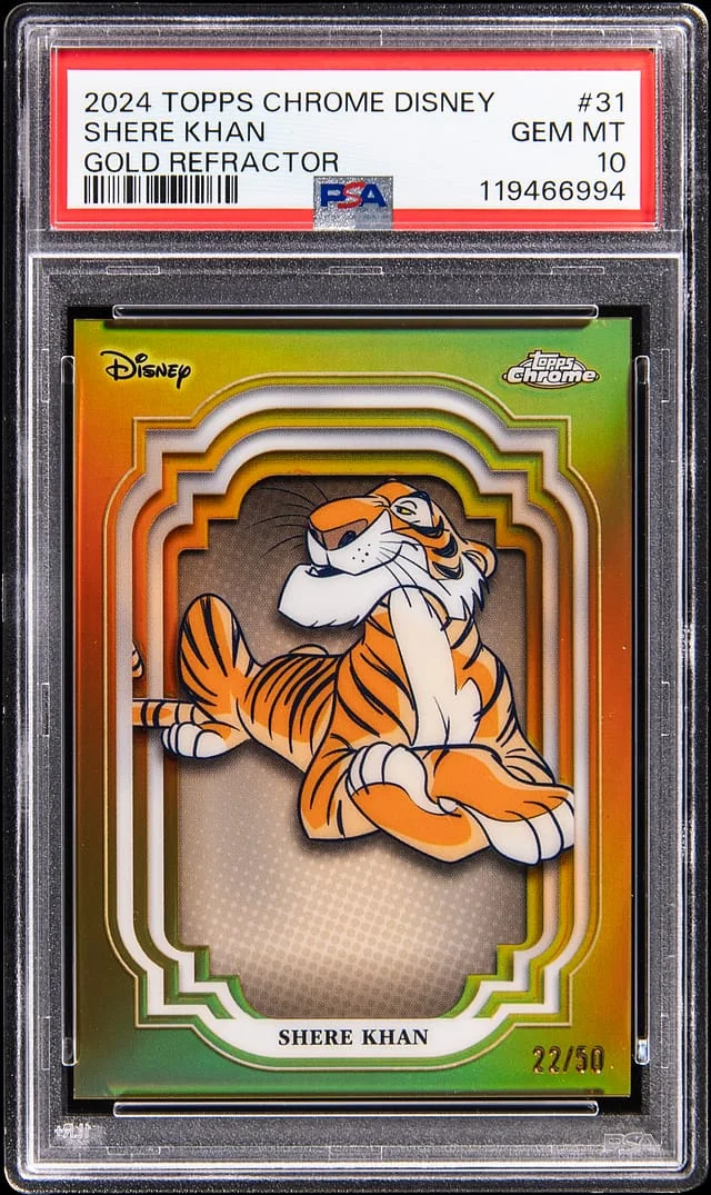 2024 Topps Chrome Shere Khan Disney Gold Refractor #31 card image