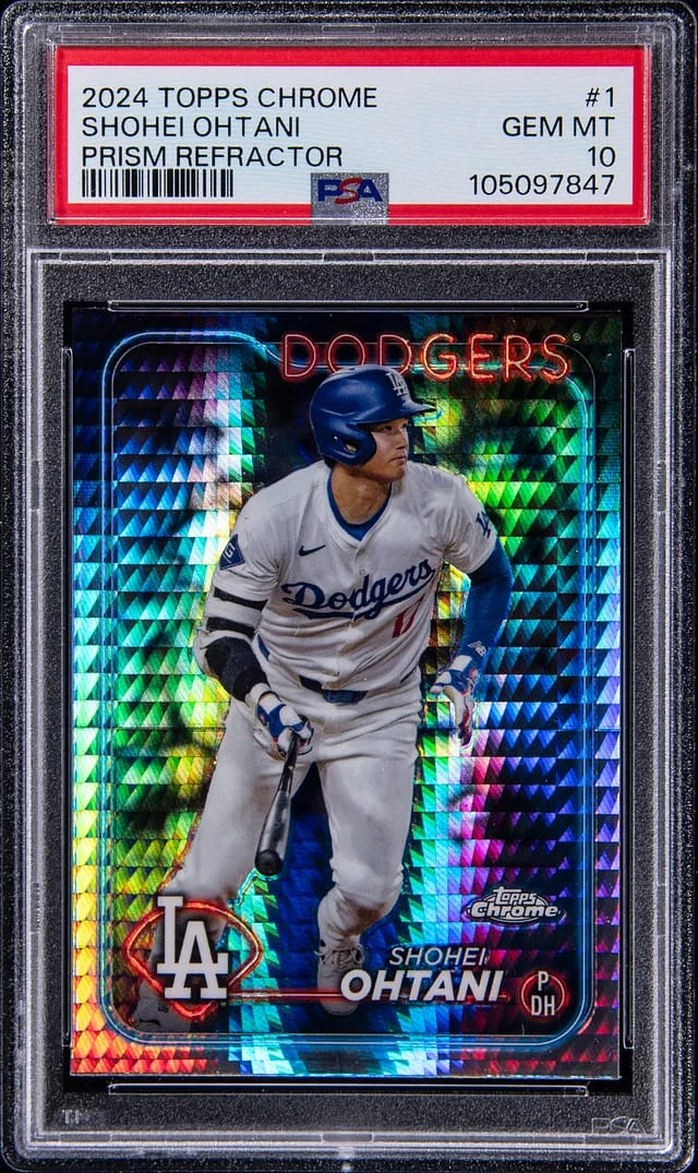 2024 Topps Chrome Shghei Ohtani Prism Refractor #1 card image