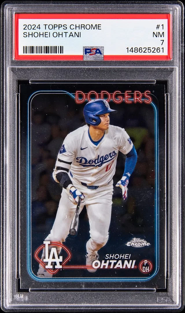 2024 Topps Chrome Shohei Ohtani Blue Sonar Refractors #1 card image